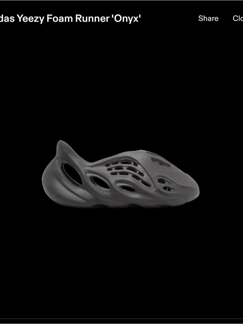 adidas Yeezy Foam Runner Onyx - Black